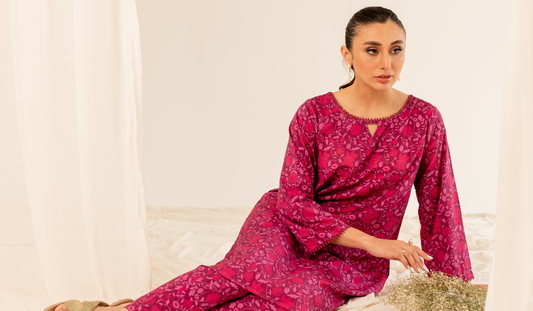 2 Piece Pink Stitched dress